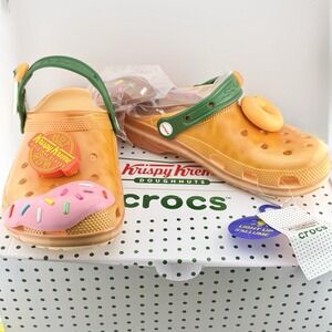 Krispy Kreme x Crocs - Mens 11 ‎ -  Light-Up Jibbitz & Charms - New in Box